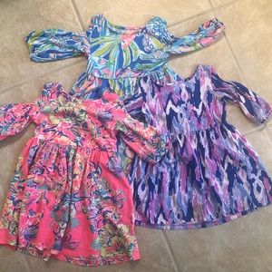 Lily Pulitzer Cold Shoulder girls 4/5 (3 dresses)